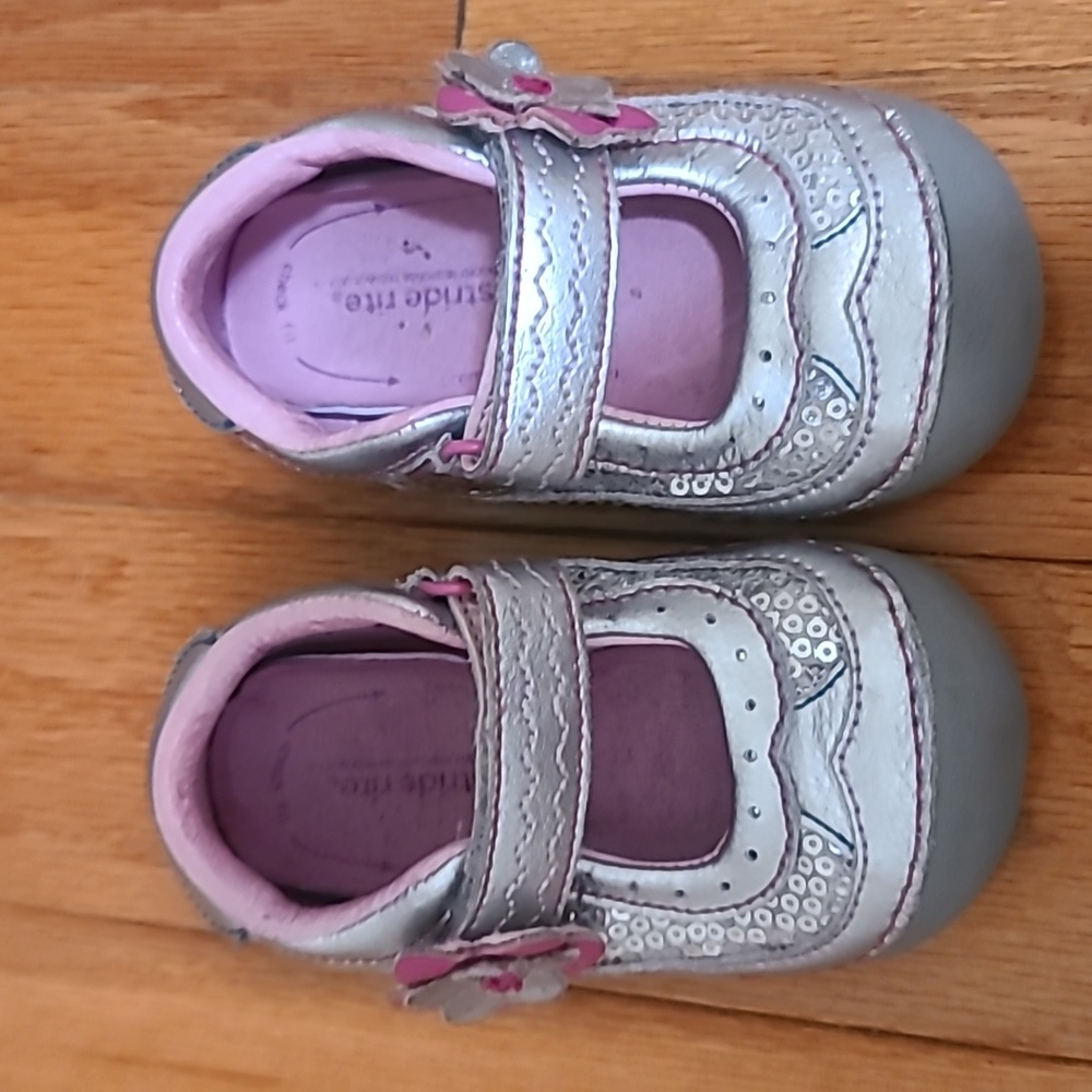 SILVER STRIDE RITE BABY WALKER MARY JANE SHOES in SIZE C5
